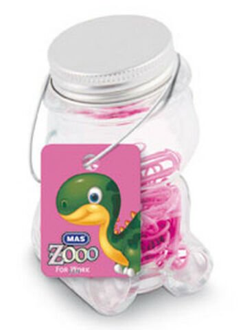 Mas Zooo - Cam Kavanozda Plastik Kaplı Ataş -No:2-Pembe