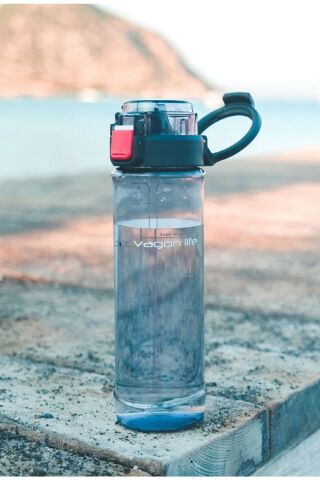 730 Ml Şeffaf Gri Matara (Kilitli Kapak Sistemi) /