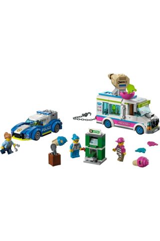 City Dondurma Kamyonu Polis Takibi 60314 Yapım Seti (317 Parça)