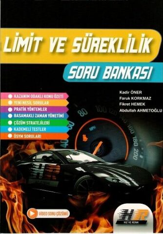 Hız ve Renk Yayınları Limit ve Süreklilik Soru Bankası