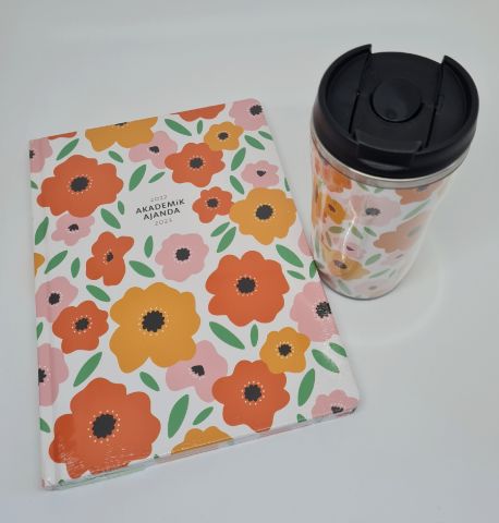 Keskin Color 17x24 Ajanda-Rengarenk & Çelik Termos Bardak 250 ml