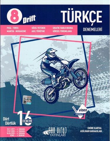Son Viraj Yayınları 8. Sınıf Türkçe Drift Serisi 16 lı Denemeleri