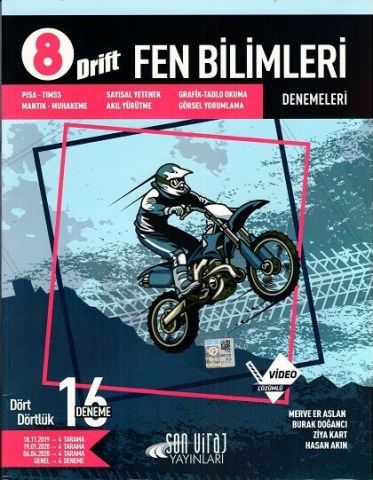 Son Viraj Yayınları 8. Sınıf Fen Bilimleri 16 lı Deneme Drift Serisi