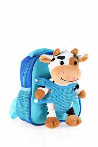 CCS Kids 51739 Mavi Peluş Oyuncaklı Anaokul Çantası