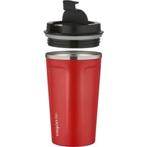 Uzspace Vagonlife Fiftyfifty Mug 450ML Kahve Bardağı Paslanmaz Çelik Termos 6 Saat Sıcak/soğuk