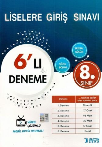 İşleyen Zeka 8. Sınıf LGS 6 lı Deneme