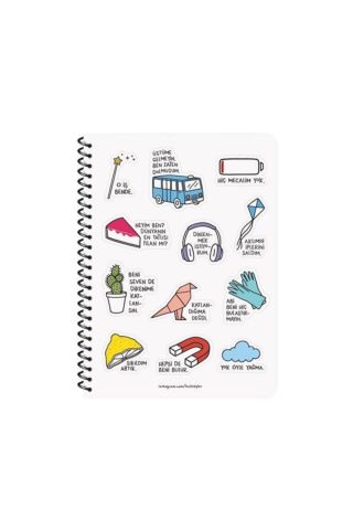 Hisli Şeyler 16.5x22.5 Kareli Defter - Hepsi De Beni Bulur