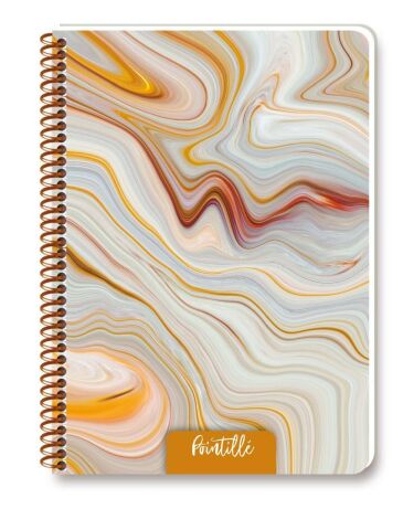Keskin Color Pointille 20x28cm Plastik Kapak 80 Yaprak Çizgili Ciltli Defter