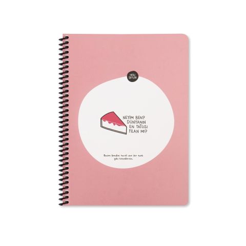 Hisli Şeyler 16.5x22.5 Çizgili Defter - Neyim Ben Dünyanın En Tatlısı Filan Mı?