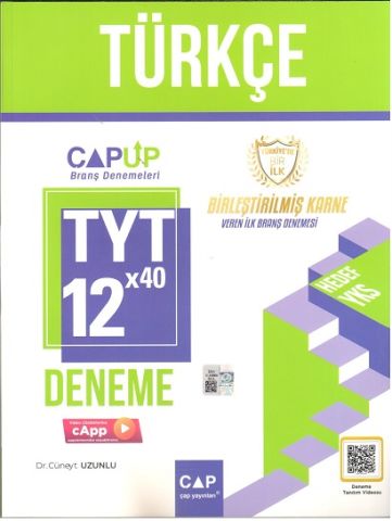 Çap Yayınları TYT Türkçe 15 x 40 Up Deneme