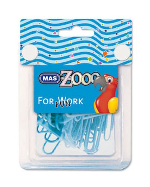 Mas Zooo - Şeffaf Dörtgen Kutu Plastik Kaplı Ataş-No:3- Mavi