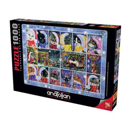 Anatoli̇an Yeni̇ Yıl Kedi̇leri̇ 1000 Parça Puzzle 1103 48X66