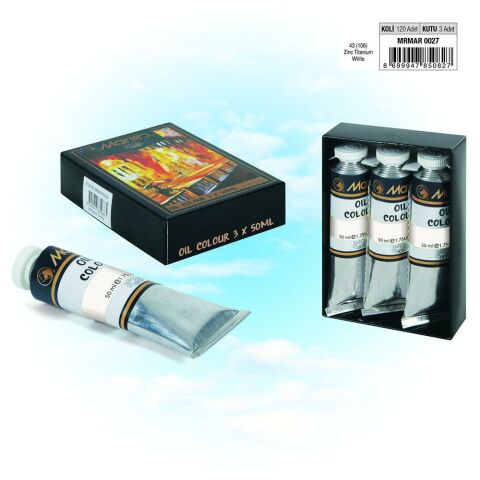 Maries Yağlı Boya Zinc Titanium White 3x50ML 106