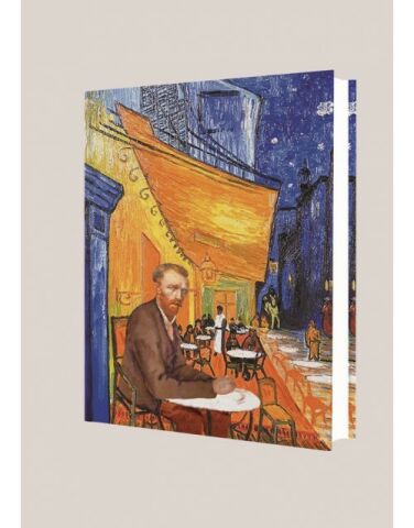 Deffter Art Of World Van Gogh-At Cafe Çizgili 96 Yaprak Sert Kapak Defter