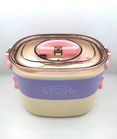 Vagonlife BL50251 Lunch Box Çelik Çift Katlı Lila