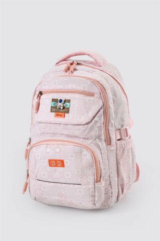 Young Pembe Desenli Astronot Okul Çantası