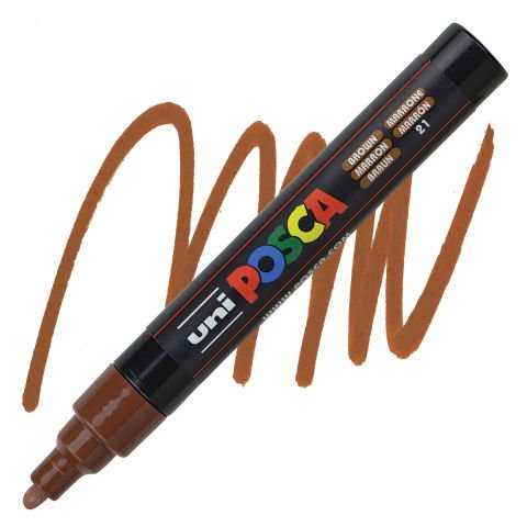 Uni Posca 1.8-2.5 Su Bazlı Poster Markörü Kahverengi (Brown)PC-5M