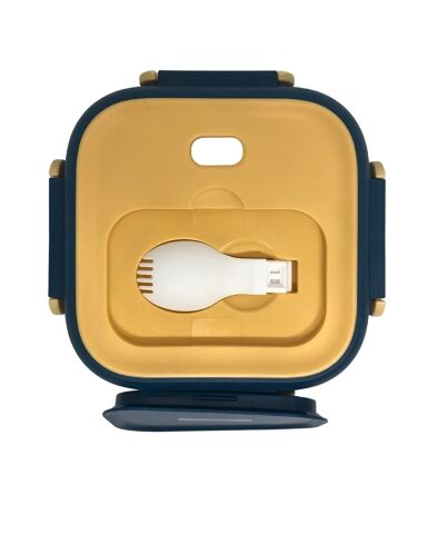 Vagonlife Lunch Box BL2107 Tek Katlı Çelik Mavi-Sarı