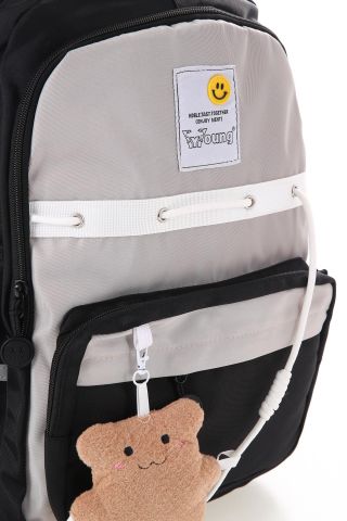 Young 51669 Okul ve Sırt Çantası Siyah-Krem
