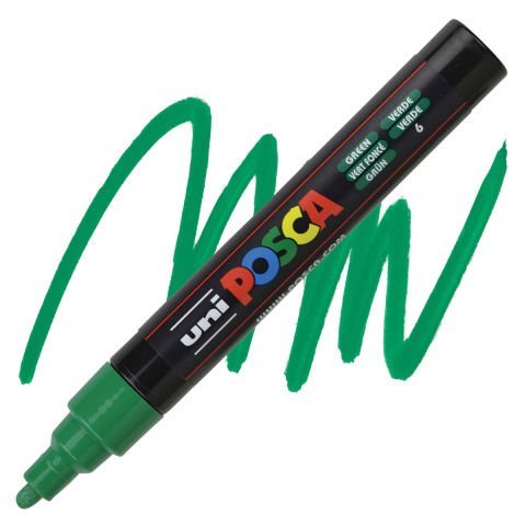 Uni Posca 1.8-2.5 Su Bazlı Poster Markörü Yeşil (Green)PC-5M