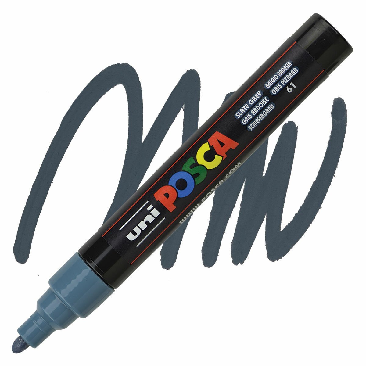 Uni Posca 1.8-2.5 Su Bazlı Poster Markörü Kurşu Gri (Slate Grey)PC-5M
