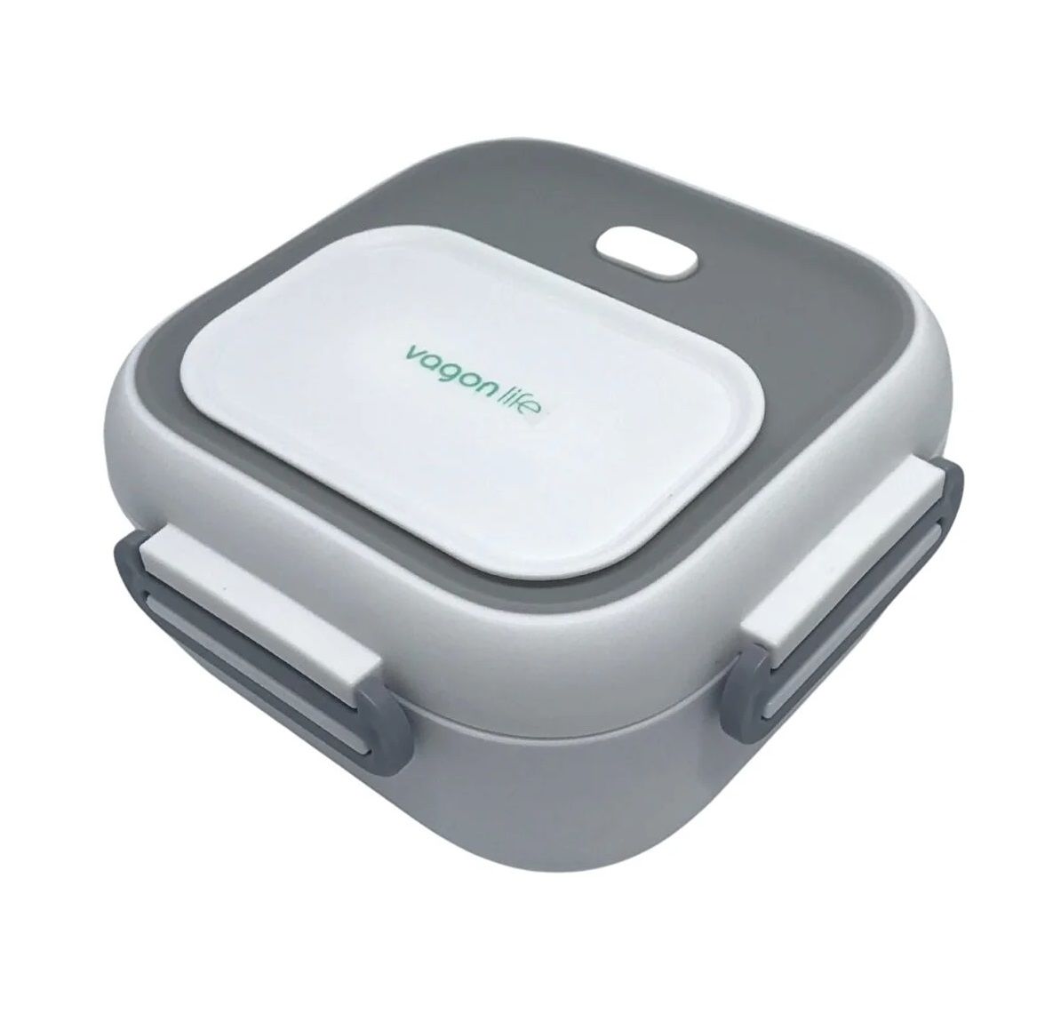 Vagonlife Lunch Box BL2107 Tek Katlı Çelik Beyaz-Gri