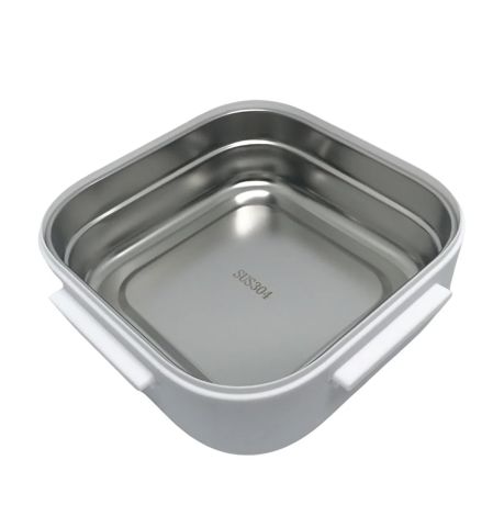 Vagonlife Lunch Box BL2107 Tek Katlı Çelik Beyaz-Gri
