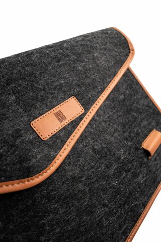 Önder Minbag Aba Keçe Taba Siyah Laptop Çantası