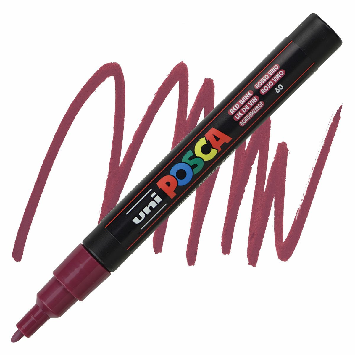 Uni Posca 0.9-1.3 Su Bazlı Poster Markörü Şarap Kırmızı (Red Wine)PC-3M