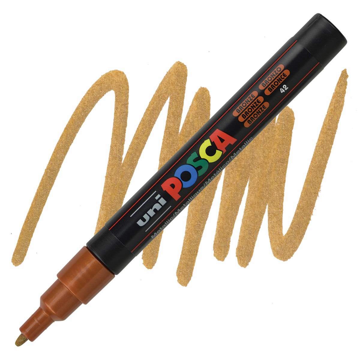 Uni Posca 0.9-1.3 Su Bazlı Poster Markörü Bronz (Bronze)PC-3M