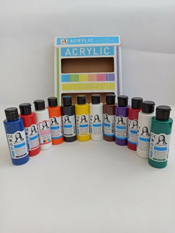 Südor Monalisa Akrilik Boya 12 Renk 70ml Extra Beyaz