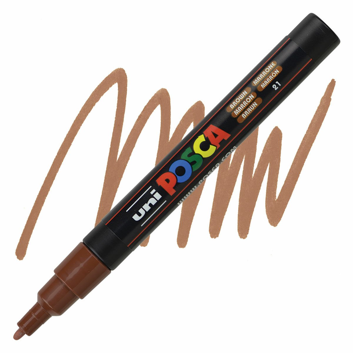 Uni Posca 0.9-1.3 Su Bazlı Poster Markörü Kahverengi (Brown)PC-3M
