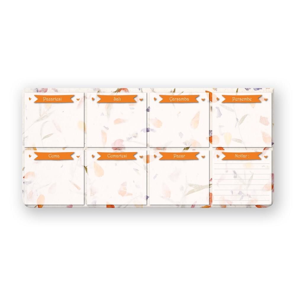 Keskin Color 12x26cm Çiçek ve Yaprak Haftalık Planlayıcı Planner