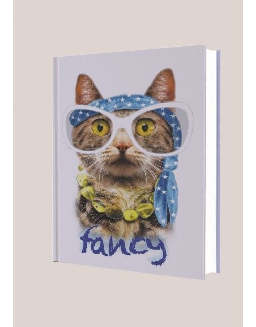 Deffter Fancy Çizgili 96 Yaprak Sert Kapak Defter