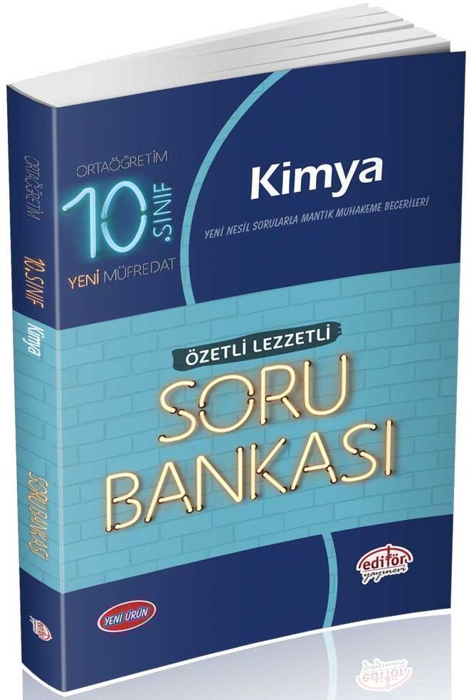 Editör Yayınları 10. Sınıf Kimya Özetli Lezzetli Soru Bankası