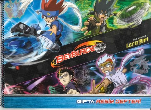 Gıpta Beyblade Karton Kapak 25x35 15 Yaprak Resim Defteri