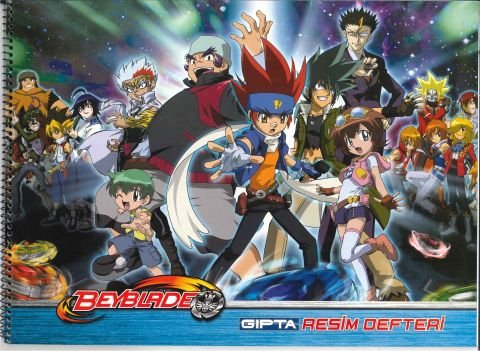 Gıpta Beyblade Karton Kapak 25x35 15 Yaprak Resim Defteri