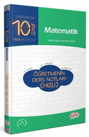 Editör Yayınları 10. Sınıf Matematik Öğretmenin Ders Notları (Hızlı)