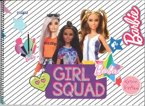 Gıpta Barbie Karton Kapak 25x35 15 Yaprak Resim Defteri