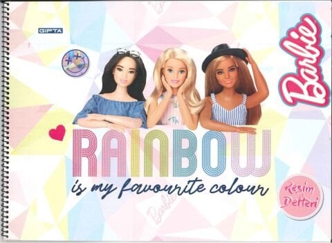 Gıpta Barbie Karton Kapak 25x35 15 Yaprak Resim Defteri