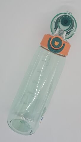 Shotay ST-6673 650 ml Tritan Kilitlenebilir Matara Yeşil-Turuncu