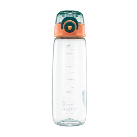 Shotay ST-6673 650 ml Tritan Kilitlenebilir Matara Yeşil-Turuncu