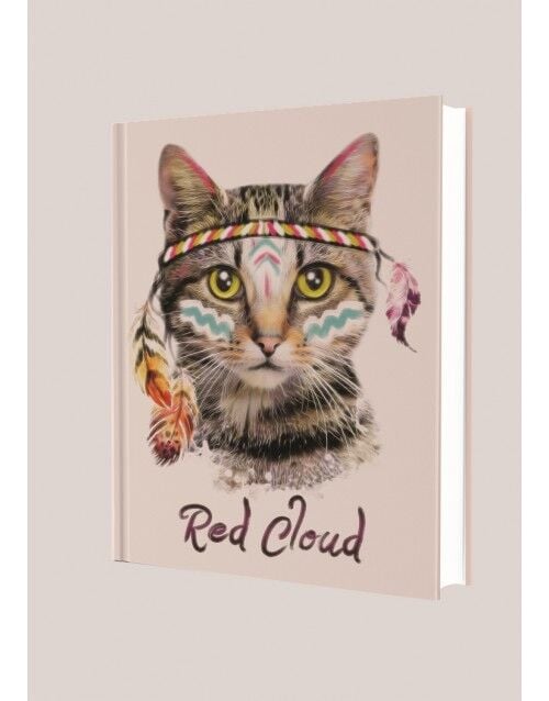 Deffter Red Cloud Çizgili 96 Yaprak Sert Kapak Defter
