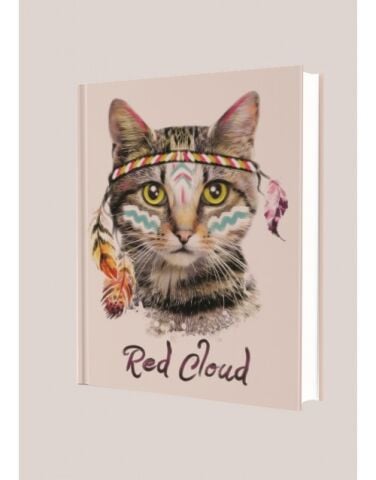 Deffter Red Cloud Çizgili 96 Yaprak Sert Kapak Defter