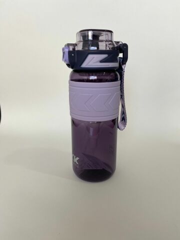 VagonLife TKK Pipetli Tritan Matara T-1019 600 ml Mor