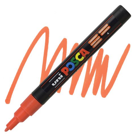 Uni Posca 0.9-1.3 Su Bazlı Poster Markörü Turuncu (Orange) PC-3M