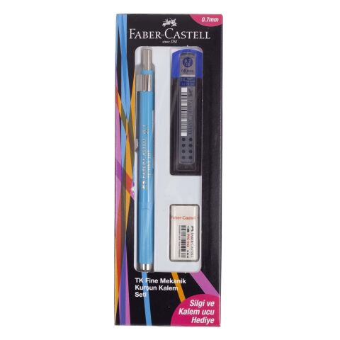 Faber Castell TK Fine Mekanik Kurşun Kalem Seti Mavi 0.7