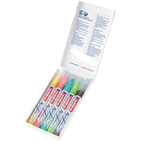 Edding Permanent Akrilik Kalem Seti 5'li Pastel