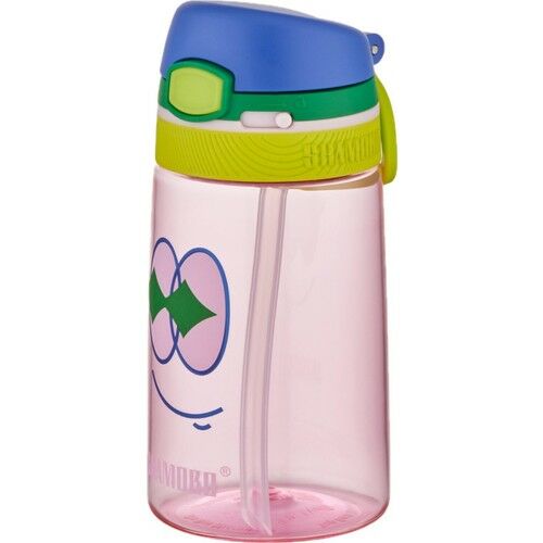 Shamobo Fiftyfifty Çocuk 350 ml Tritan Pipetli Su Matarası Pembe