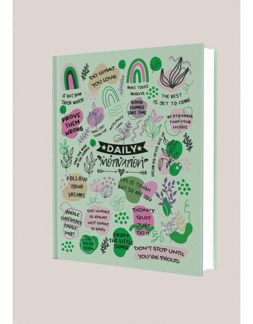 Deffter Daily Motivation Çizgili 96 Yaprak Sert Kapak Defter
